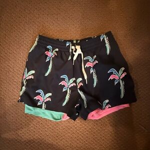 Chubbies Floral Swim Shorts with Pink Lining